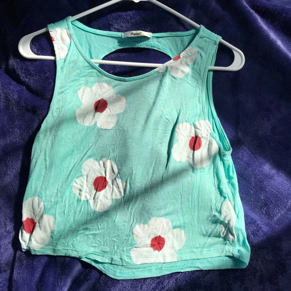 Hipster Aqua Crop Top